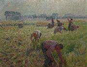 Emile Claus Flax harvesting France oil painting artist